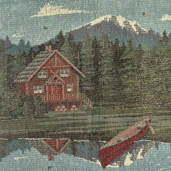 Rustic Cabin Located in Mountains on Lake Table Runner - Picture 2 of 6